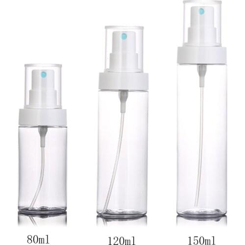 20pcs 80ml 120ml 150ml clear Plastic Bottle With Mist Spray Pump 120cc Empty Perfume Sprayer Container Samll Sample Bottles