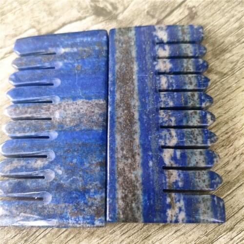 Hot healing crystals and stones gifts handicraft lapis lazuli comb massager