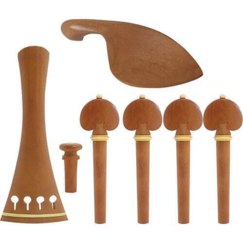 Sale Violin Spare Jujube Wood Violin Fitting 4/4 with Violin Chinrest Tailpieces Pegs End Violin Accessory Kit