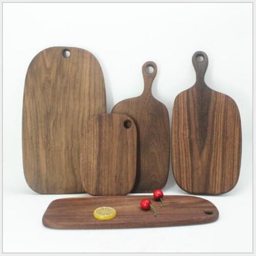 1 piece Black Walnut Chopping Blocks Kitchen Wood Food Plate Wooden Pizza Sushi Bread Whole Wood Tray Cutting Board No Paint