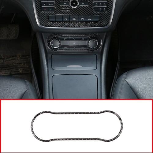 Real Carbon Fiber For Mercedes Benz GLA CLA A Class W176 A180 X156 C117 2013-18 Air Conditioning Switch Decorative Ring Stickers