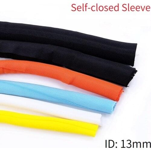 13mm Expandable Braided Cable Sleeve PET Self Close Insulated Flexible Pipe Hose Spliter Tube Protector Harness Nylon Wire Wrap