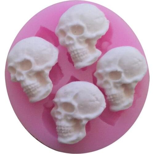 Skull Head Silicone Fondant Cake Mould Chocolate Mold Halloween Party Exquisite Chocolate Mold Halloween Party Cake Decorating