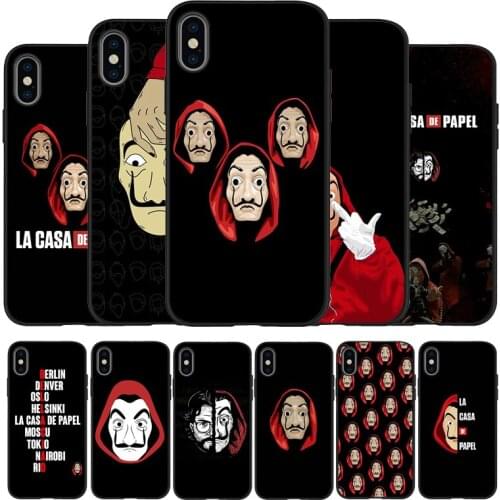 La Casa De Papel Money Heist Black TPU Silicone Soft Phone Case For iPhone 11 12 Pro X XR XS MAX 5 6 7 8 Plus SE 2020
