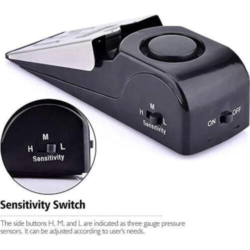 120 Db Stop System Security Home Wedge Shaped Door Stop Stopper Alarm Block Blocking Systerm For Home Dormitory Safety