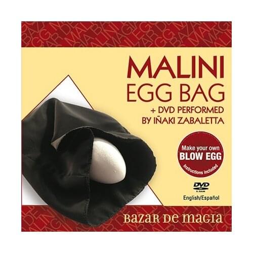 Malini Egg Bag Pro (Bag Gimmick And ALL) - Trick,Stage Magic,Gimmick,Fun,Illusion,Classic Magic,Close Up Magia,Magician Toys