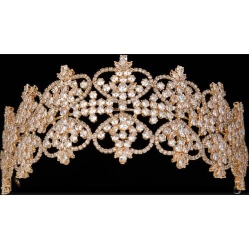Wedding Crown For Bride Headpiece Tiara And Crown HADIYANA Fashion Princess Tiara Rhinestone Hair Accessories Headdress BC5930