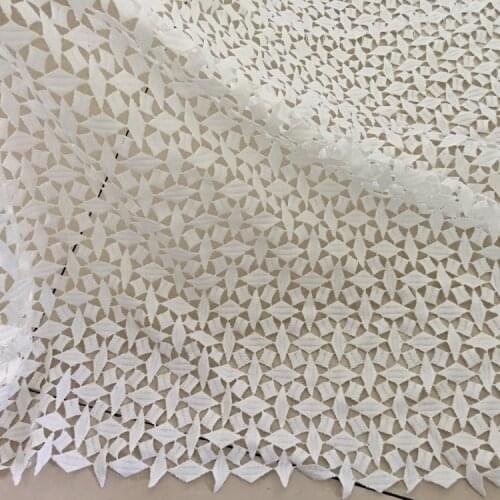 2018 High-end Fashion French Embroidered Lace Fabric High Quality African Cord Guipure Lace Fabric For Nigerian Wedding Dresses