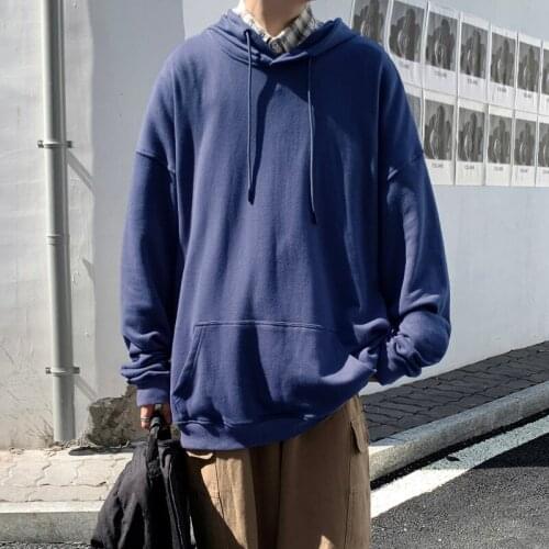 2021 Hoodie Men Pullover Solid Fashion Sweatshirts Mens Streetwear Harajuku Mens Clothes S-XXL