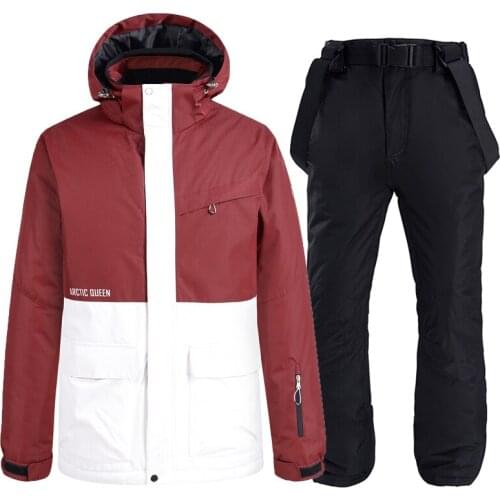 -30 Orange Matching Men & Women Snow Wear Waterproof Ski Suit Sets Snowboard Clothing Outdoor Costumes Winter Jackets + Pants