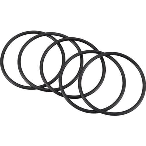 5 PCS 80 mm External Dia 4 mm Thick Filter Rubber O-Ring Seal Black