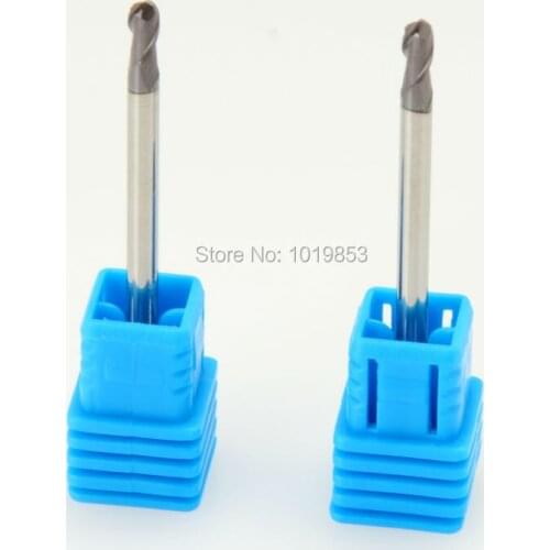 5pcs SLONS S200-R1.5x3x50L HRC50 3mm shank diameter BALL NOSE tungsten carbide end mill milling cutter for steel or cast iron