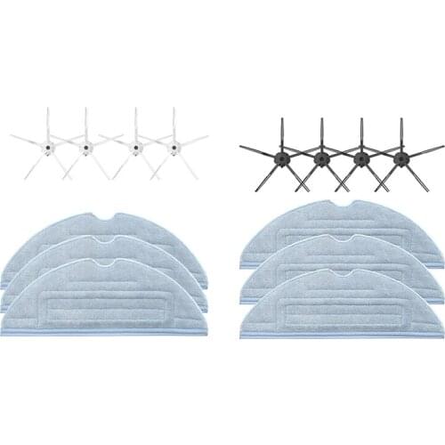 7Pcs Side Brush Washable & Reusable Mop Cloth for Roborock T7 T7Plus S7 Vacuum Cleaner Robot Vacuum Part