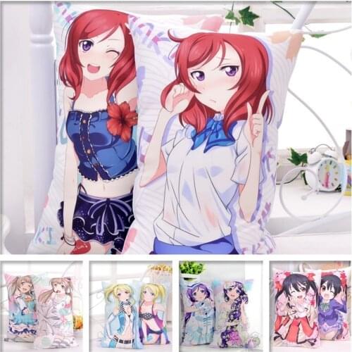 Anime Love Live Girls Cosplay Dakimakura Hugging Body Back Bedding Pillow 35x55/45x70cm Cover 2 Sides Otaku Cartoon Cushion Case