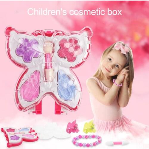 Children Non-Toxic Cosmetic Case Princess Dance Party Makeup Set Girls Toys Gift