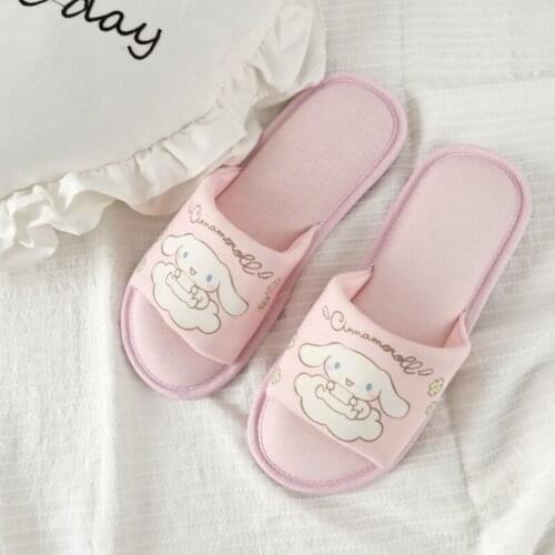 HKSNG New Home Sumikko Gurashi Slippers Indoor Lovers Shoes Knitted Fabric Cartoon Slippers Summer Women Sandals Slippers