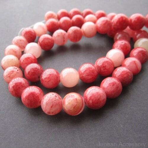 6mm 8mm Stone Beads Dyed Red Mix Color Loose Beads for jewelry making