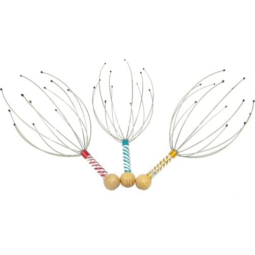 HEAD SCALP STRESS RELIEF MASSAGER OCTOPUS SCRATCH ACUPUNCTURE POINT MASSAGE TOOL