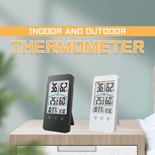 Touch Screen Weather Station Outdoor Forecast Sensor Backlight Thermometer Hygrometer Wireless Weather Station Digital LCD