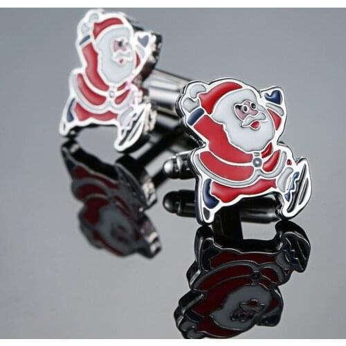 XK681 Master fashion, French shirt Santa Claus cufflinks are all other Christmas Carnival, mens business Cufflinks