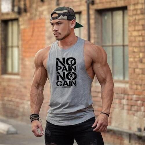 Brand clothing gym stringer tank top men bodybuilding tanktop summer cotton singlet fitness sleeveless vest muscle Undershirt