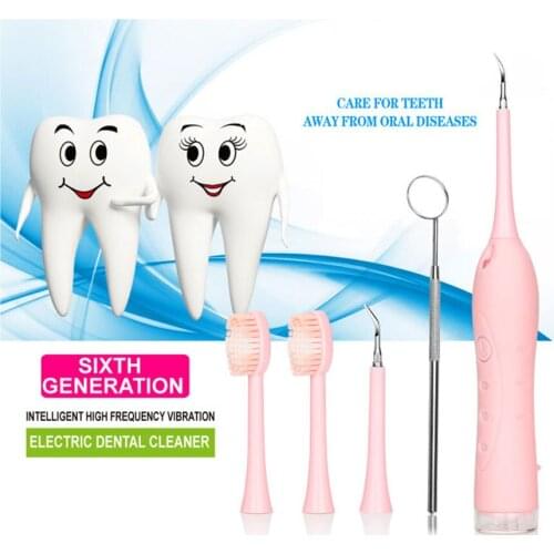Electric Toothbrush Sonic Toothbrush Replaceable Dental Stone Remover Oral Toothbrush Head Brush + Tooth Cleaner Set