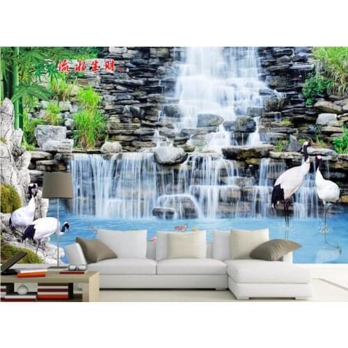 Custom photo 3d wallpaper Non-woven mural Water waterfall pool decoration painting 3d wall murals wallpaper for walls 3 d