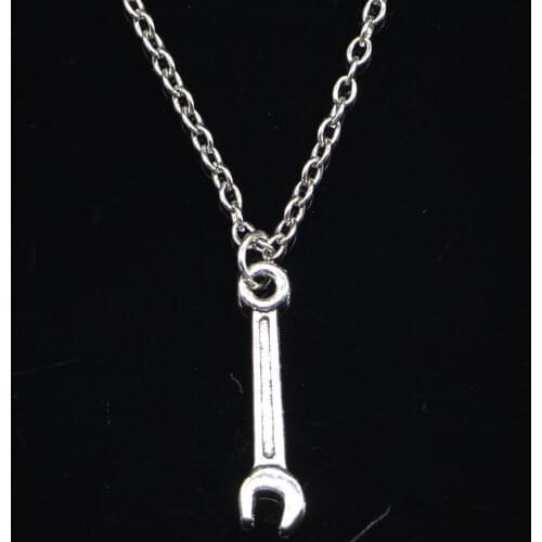 New Fashion Necklace 24x5mm wrench tool Pendants Short Long Women Men Colar Gift Jewelry Choker