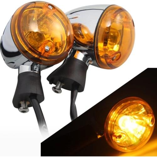 Motorcycle Pair Halogen Turn Signal Light Amber For Indian Scout sixty BOBBER 14-19 Front Indicator Turn Signal Light