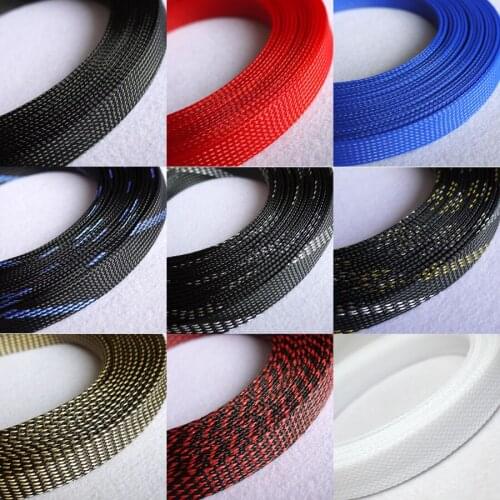 35mm Braided PET Expandable Sleeving Brand New High Quality Expanding Matte Braided Sleeving Cable Harness