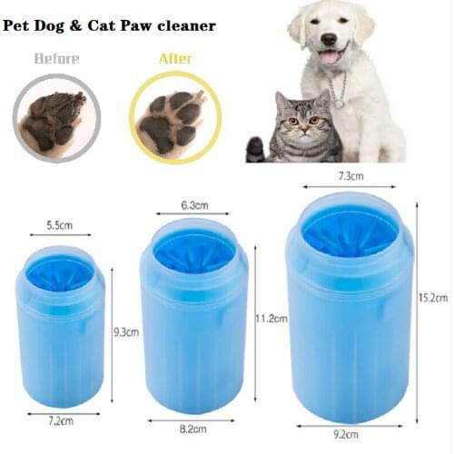 Portable Pet Paw Cleaner Cleaning Kit Cup Soft Brush Can Dirty feet Cups Washer Dog Puppy Cat Kitten Bristle Washing Device