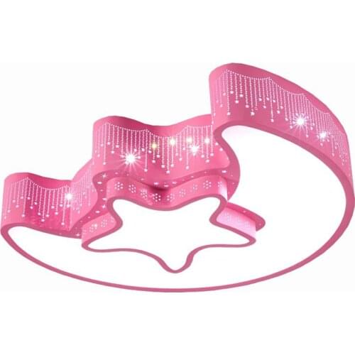 Simple and modern led living room bedroom ceiling lamp childrens room lamp star moon eye protection study lamp