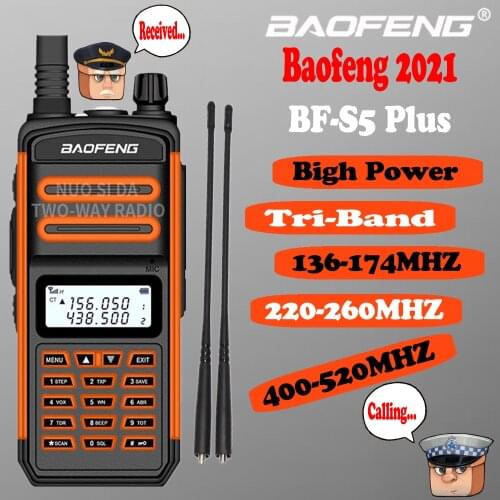 BaoFeng Walkie Talkie 5-20km long range BF S5 Plus two way radio VHF UHF portable ham CB radio walkie talkie Better than UV5R 82