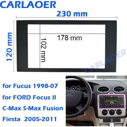 For Ford Focus 2 Din frame to Car Radio for C-Max S-Max Fusion Transit Fiesta use car Multimedia radio player Double din Fascia