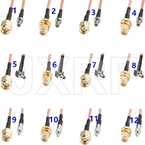 SMA Male Female Jack To TS9 Male Female straight Right Angle RG316 Pigtail RF Coax Cable Adapter For HUAWEI Modem Antenna