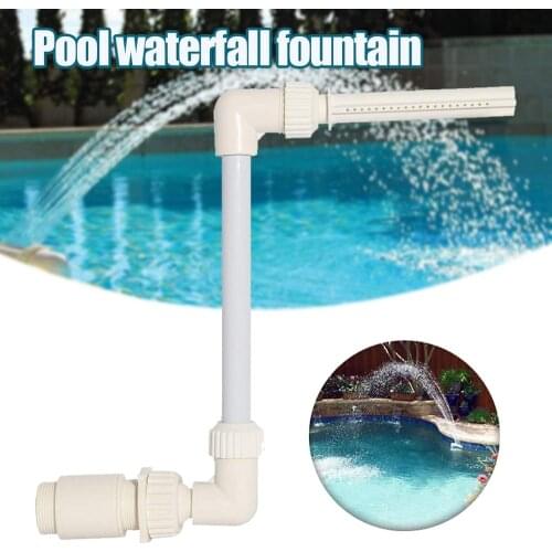 Garden Swimming Pool Waterfall Fountain PVC Tube Spray Jet Easily Install Adjustable Sprayer Water Scenery Decor Accessories