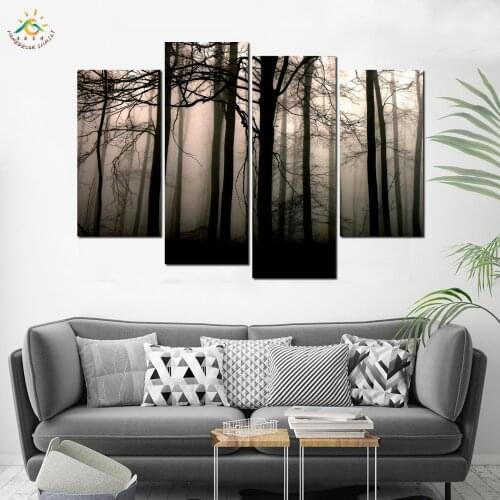 Black Forest Jungle Modern Wall Art Pictures Printed Canvas Painting Modular Pictures HD Paints Home Decoration for Living Room