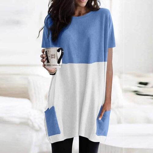 Womens Summer Dress Leopard Solid Color Short Sleeve Lightweight Casual Loose Long Tunic Dress Pockets платье летнее женское g4