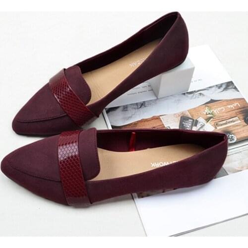 Hot New Style Simple Womens Shoes Fashion All-match Soft-soled Flat-soled Womens Shoes Comfortable Pointed Casual Shoes