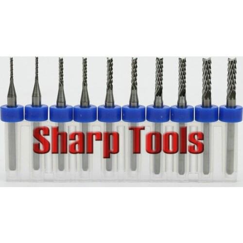 1.0mm, 1.5mm, 2.0mm, 2.5mm, 3.0mm Mini PCB Carbide Tools, CNC Cutting Bits, Millinging Cutters Kit for Engraving Milling Machine
