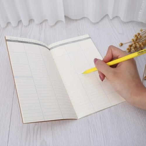 1pc Kraft Cover Weekly Planner Diary Journal Memo Notebook Note Pad School Office