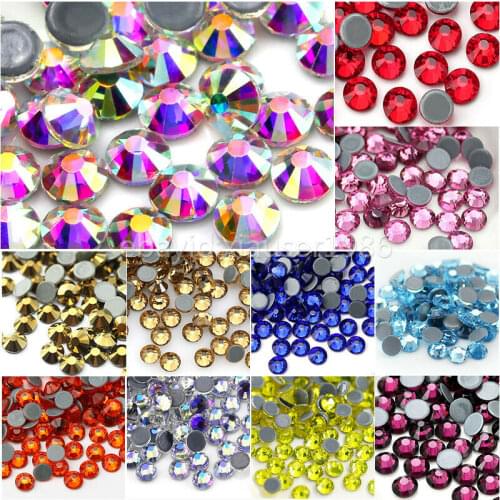 1440pcs/Lot ss4-ss20 Czech Crystal Iron On Hotfix Rhinestone Flatback Diamond Glitter Gmes For Diy Wedding Dress Fabric Garments