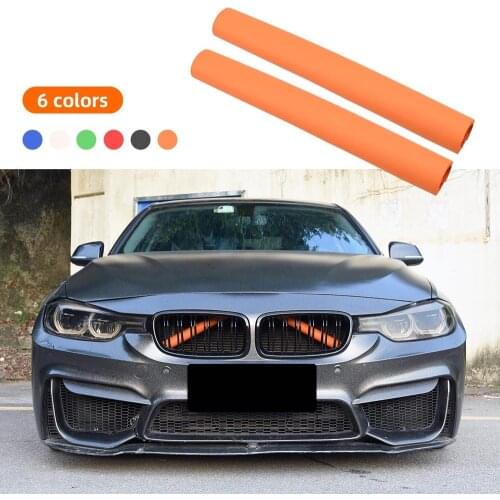 2 Pcs Front Grille Trim Strips For BMW F10 f11 F02 F30 F32 3 4 5 7 Series Sport Style Strip Cover Frame Car Decorations Stickers