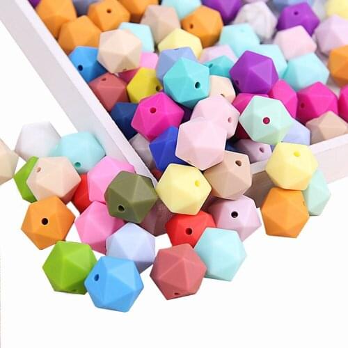 5pc Silicone Beads Baby Teething Beads 17mm BPA Free Food Grade Nursing Silicone Beads for Bracelets Chewing Jewelry Teether
