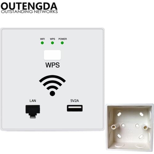 86 Type embedded in wall wireless router with USB RJ45 LAN WPS powered by AC100-240V 24V POE WIFI for hotel smart home Socket