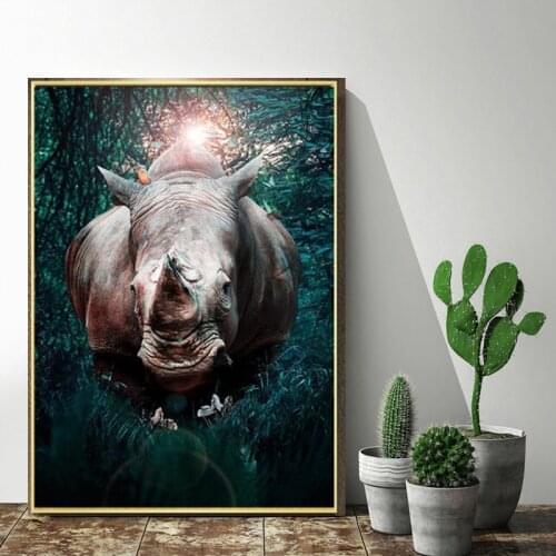 5D Diy Diamond Painting Rhino Diamond Mosaic Animal For Sale Rhinestone Embroidery Art Cross Stitch Home Decoration Gift