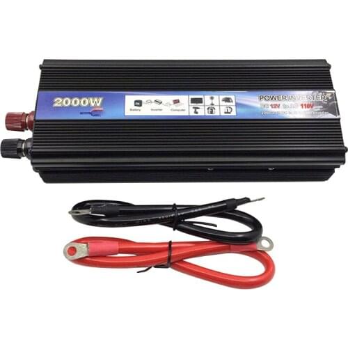 2000W 12V 220V Car Inverter 24V 110V Car Power Inverter Converter inversor 2000W Universal Socket Power Inverter Transformer