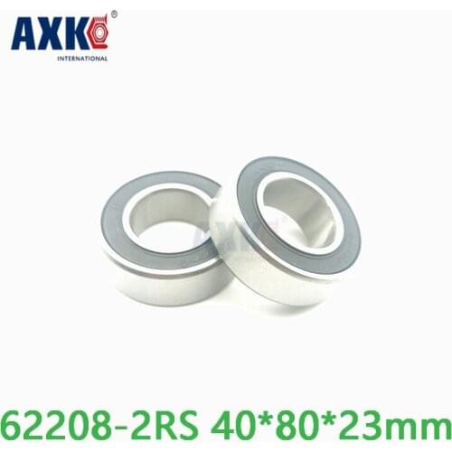 Axk 1pcs Special Bearings 62208 2rs 62208-2rs 40x80x23 40*80*23mm Double Shielded Deep Bearings Large Breadth Free Shipping
