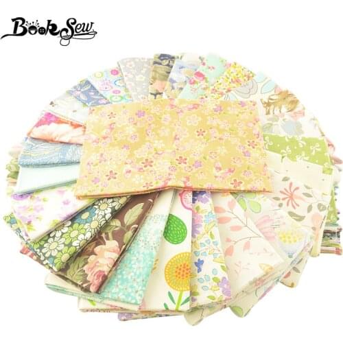 Booksew 40x50cm/pcs Floral Design 100% Cotton Fabric Telas Algodon Patchwork Tissu Hand DIY Quilts Cloth Sewing Cushion Material