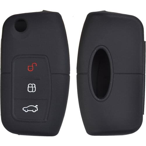 Car Key Case Cover For Ford Fiesta Focus MK2 C Max Ka Ecosport Mondeo Kuga Galaxy C-Max S-Max Eco Sport Silicone Keychain